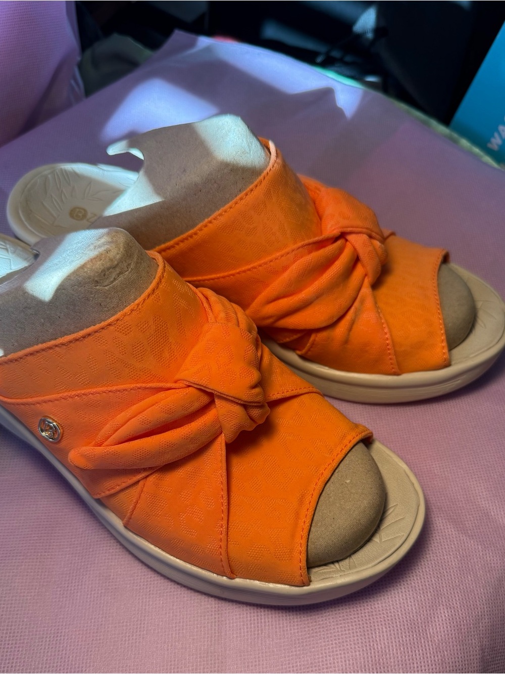 Bzees Bright Orange Sandals